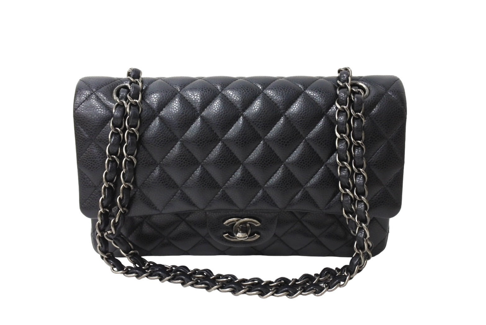 極美品 CHANEL シャネル Wフラップ 25cm ショルダーバッグ キャビア 