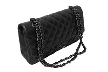 Load image into Gallery viewer, 極美品 CHANEL シャネル Wフラップ 25cm ショルダーバッグ キャビアスキン 21番台 ブラック ブラック金具 中古 65850