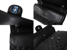 Load image into Gallery viewer, 極美品 CHANEL シャネル Wフラップ 25cm ショルダーバッグ キャビアスキン 21番台 ブラック ブラック金具 中古 65850