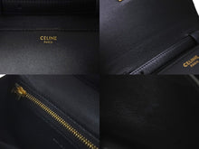 Load image into Gallery viewer, CELINE セリーヌ ショルダーバッグ クラシックボックススモール カーフスキン ブラック ゴールド金具 美品 中古 58526