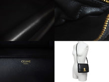 Load image into Gallery viewer, CELINE セリーヌ ショルダーバッグ クラシックボックススモール カーフスキン ブラック ゴールド金具 美品 中古 58526