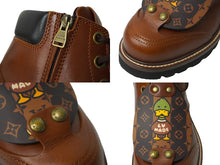 画像をギャラリービューアに読み込む, 新品未使用品 LOUIS VUITTON ルイ ヴィトン × NIGO ニゴー オーベルカンフライン ブーツ シグネチャーパッチ BM0281 6 中古 58534