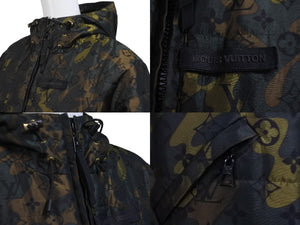 極美品 LOUIS VUITTON ルイヴィトン モノグラム カモフラージュ ダウンジャケット RW082E WNJA33310 村上隆 キッズ 8 中古 58588