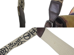 CHANEL シャネル ショルダーバッグ プリントベルベットカーフ エンブロイダリー 20番台 ココマーク シルバー金具 美品 中古 58634