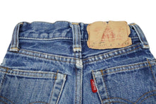 Load image into Gallery viewer, Levi&#39;s リーバイス デニムパンツ 302-0117 60s SMALL E ヴィンテージ ブルー コットン デニム キッズ 表記サイズ不明 良品 中古 58643