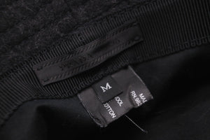 極美品 PRADA プラダ バケットハット ウール ロゴ 14038 2HC137 1UMT ダークグレー トライアングルロゴ サイズM 中古 58665