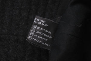 極美品 PRADA プラダ バケットハット ウール ロゴ 14038 2HC137 1UMT ダークグレー トライアングルロゴ サイズM 中古 58665