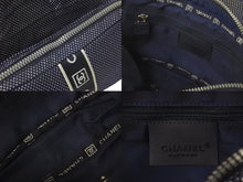 Load image into Gallery viewer, CHANEL シャネル チェーンショルダーバッグ スポーツライン ココマーク 9番台 2005年 ファブリック ネイビー 美品 中古 58676
