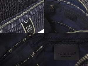CHANEL シャネル チェーンショルダーバッグ スポーツライン ココマーク 9番台 2005年 ファブリック ネイビー 美品 中古 58676