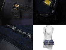 Load image into Gallery viewer, CHANEL シャネル チェーンショルダーバッグ スポーツライン ココマーク 9番台 2005年 ファブリック ネイビー 美品 中古 58676