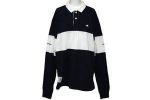 DESCENDANT ディセダント 長袖Ｔシャツ パドル ポロシャツ 18SS サイズ2 ホワイト ネイビー 181ATDS-CSM09 美品 中古 58728