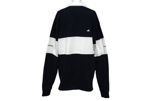 DESCENDANT ディセダント 長袖Ｔシャツ パドル ポロシャツ 18SS サイズ2 ホワイト ネイビー 181ATDS-CSM09 美品 中古 58728