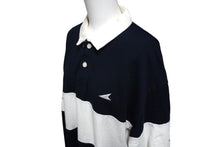 Load image into Gallery viewer, DESCENDANT ディセダント 長袖Ｔシャツ パドル ポロシャツ 18SS サイズ2 ホワイト ネイビー 181ATDS-CSM09 美品 中古 58728