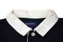 Load image into Gallery viewer, DESCENDANT ディセダント 長袖Ｔシャツ パドル ポロシャツ 18SS サイズ2 ホワイト ネイビー 181ATDS-CSM09 美品 中古 58728