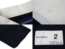 Load image into Gallery viewer, DESCENDANT ディセダント 長袖Ｔシャツ パドル ポロシャツ 18SS サイズ2 ホワイト ネイビー 181ATDS-CSM09 美品 中古 58728