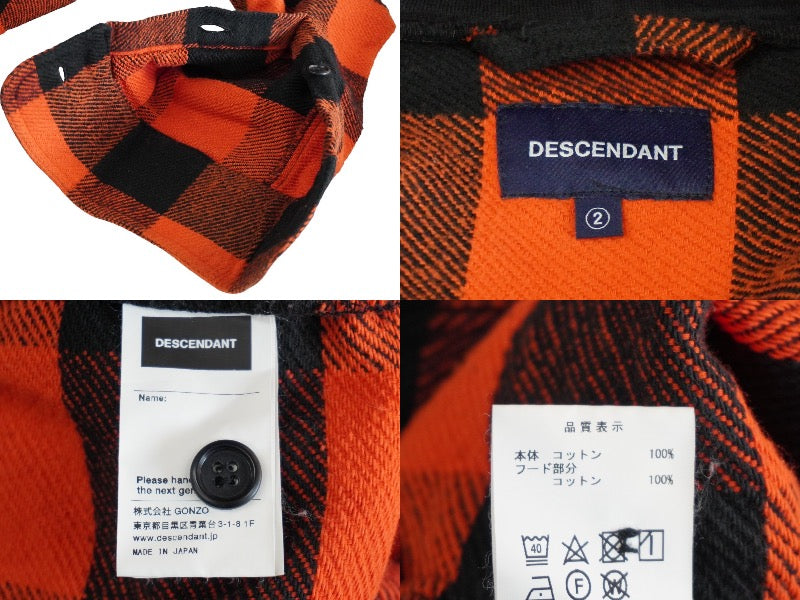 即完売品】ディセンダント DESCENDANT フード付 ネルシャツ ①S黄黒 - e-life-sp.co.jp