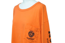 Load image into Gallery viewer, DESCENDANT ディセンダント KEEP ROLLING ベアリング クルーネック ポケット ロンT 長袖Ｔシャツ オレンジ サイズ2 美品 中古 58731
