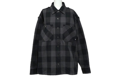 FORTY PERCENTS AGAINST RIGHTS フォーティーパーセントアゲインストライツ 長袖シャツ チェック コットン ブラック 美品中古 58733