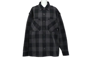 FORTY PERCENTS AGAINST RIGHTS フォーティーパーセントアゲインストライツ 長袖シャツ チェック コットン ブラック 美品中古 58733