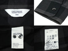 Load image into Gallery viewer, FORTY PERCENTS AGAINST RIGHTS フォーティーパーセントアゲインストライツ 長袖シャツ チェック コットン ブラック 美品中古 58733