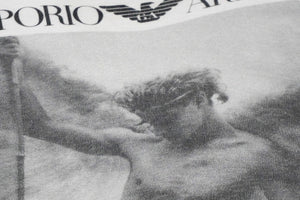 Emporio Armani エンポリオ アルマーニ 90s フォト 半袖Ｔシャツ ホワイト ロゴ ブブルース ウェーバー サイズL 良品 中古 58764