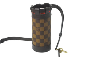 新品未使用品 LOUIS VUITTON ルイヴィトン ダミエ ペットボトル ホルダー バッグ ショルダー ブラウン ロゴ M99119 中古 58781