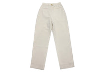 Load image into Gallery viewer, CHANEL シャネル セットアップパンツ 97P AB835 無地 36サイズ ウール ベージュ ゴールド金具 美品 中古 58789