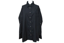 Load image into Gallery viewer, 新品未使用 CHROME HEARTS クロムハーツ MAHAL KITA オーバーサイズ 長袖シャツ ブラック シルバー925 クロスパッチ M 中古 58803