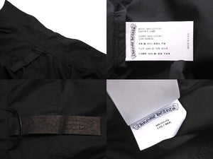 新品未使用 CHROME HEARTS クロムハーツ MAHAL KITA オーバーサイズ 長袖シャツ ブラック シルバー925 クロスパッチ M 中古 58803