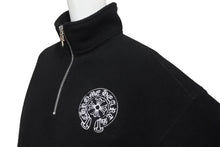 Load image into Gallery viewer, CHROME HEARTS クロムハーツ ダガーハーフジップ フリース ジャケット スウェット Y NOT ブラック サイズM 美品 中古 58806