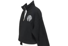 Load image into Gallery viewer, CHROME HEARTS クロムハーツ ダガーハーフジップ フリース ジャケット スウェット Y NOT ブラック サイズM 美品 中古 58806