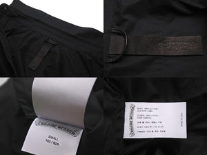 新品未使用 CHROME HEARTS クロムハーツ MAHAL KITA オーバーサイズ 長袖シャツ ブラック シルバー925 クロスパッチ S 中古 58822