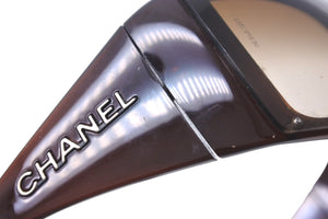 CHANEL シャネル サイドロゴ サングラス ブラウン アイウェア 茶 小物 眼鏡 6012 良品 中古 58842