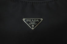 画像をギャラリービューアに読み込む, 極美品 PRADA プラダ ホーボー ハンドバッグ ナイロン ワンショルダー ミニバッグ MV515 ブラック 中古 58846 ロゴ