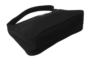 極美品 PRADA プラダ ホーボー ハンドバッグ ナイロン ワンショルダー ミニバッグ MV515 ブラック 中古 58846 ロゴ