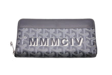 Load image into Gallery viewer, GOYARD ゴヤール 長財布 ラウンドファスナー マティニョンGM ヘリンボーン イニシャル入り グレー CHN120170 美品 中古 58876