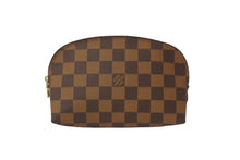 Load image into Gallery viewer, LOUIS VUITTON ルイヴィトン ポーチ N47516 ダミエ ポシェット コスメティック ブラウン ゴールド金具 美品 中古 58881