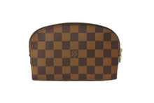 Load image into Gallery viewer, LOUIS VUITTON ルイヴィトン ポーチ N47516 ダミエ ポシェット コスメティック ブラウン ゴールド金具 美品 中古 58881