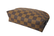 Load image into Gallery viewer, LOUIS VUITTON ルイヴィトン ポーチ N47516 ダミエ ポシェット コスメティック ブラウン ゴールド金具 美品 中古 58881