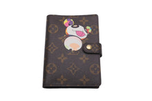 Load image into Gallery viewer, 極美品 LOUIS VUITTON ルイヴィトン 手帳カバー アジェンダ PM モノグラムパンダ 村上隆 R20011 ブラウン 中古 58897