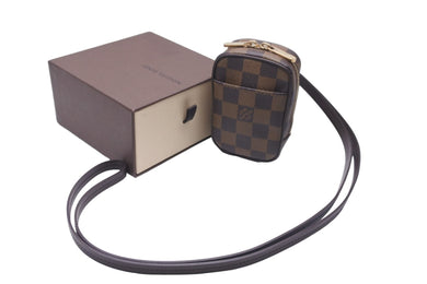極美品 LOUIS VUITTON ルイヴィトン ポーチ テュイオカピPM ダミエ ブラウン N61738 ゴールド金具 中古 58899