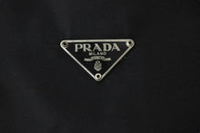 画像をギャラリービューアに読み込む, PRADA プラダ ハンドバッグ ワンショルダー ホーボー MV515 三角ロゴ ブラック シルバー金具 美品 中古 58931 