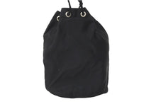 Load image into Gallery viewer, PRADA プラダ 巾着バッグ 巾着ポーチ ナイロンバッグ 小物入れ 三角ロゴプレート シルバー金具 MV369 ブラック 美品 中古 58937