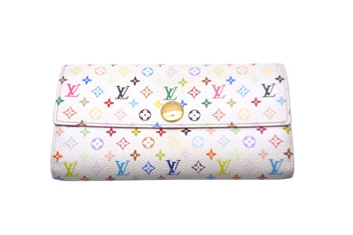 LOUIS VUITTON ルイヴィトン 長財布 ポルトフォイユ サラ M93746 モノグラム マルチカラー 村上隆 イニシャル入り 良品 中古 58941