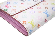 Load image into Gallery viewer, LOUIS VUITTON ルイヴィトン 長財布 ポルトフォイユ サラ M93746 モノグラム マルチカラー 村上隆 イニシャル入り 良品 中古 58941