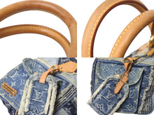 Load image into Gallery viewer, LOUIS VUITTON ルイヴィトン モノグラムデニム パッチワーク スピーディ30 ハンドバッグ ブルー M95380 美品 中古 58969