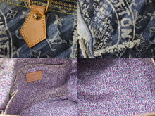 Load image into Gallery viewer, LOUIS VUITTON ルイヴィトン モノグラムデニム パッチワーク スピーディ30 ハンドバッグ ブルー M95380 美品 中古 58969