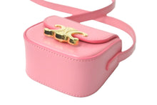 Load image into Gallery viewer, 極美品 CELINE セリーヌ ショルダーバッグ ミニ クロード ピンク シャイニーカーフスキン 10I513DPV ゴールド金具 中古 4c058451