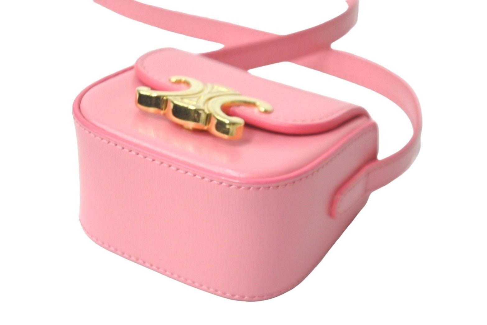 極美品 CELINE セリーヌ ショルダーバッグ ミニ クロード ピンク  