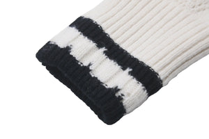 極美品 CHANEL シャネル ニット セーター ダメージ加工 カシミヤ 22ss ココマーク ホワイト ブラック P72090K 10339 サイズ34 中古 58982